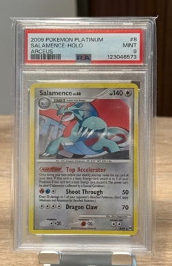 PSA 2009 POKEMON PLATINUM ARCEUS #8 SALAMENCE-HOLO PSA 9 - Image 1