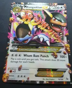 Pokemon TCG M Kangaskhan EX Ultra Rare Holo Card 79/106 XY Flashfire - Image 2