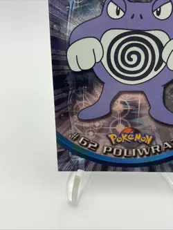 2000 Topps Chrome Pokemon TV Animation #62 Poliwrath Holo Foil - Image 5