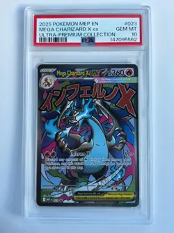 Pokemon Mega Charizard X ex 023 Me: Mega Evolution Promo Holo PSA 10 EN 2025 - Image 1