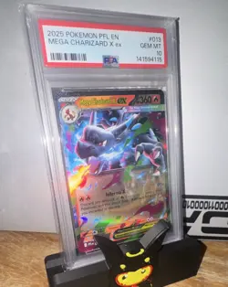 PSA 10 Mega Charizard X Ex 013/090 Holo English Me02 Phantasmal Flames 2025 - Image 1