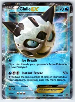 Glalie EX 34/162 Holo EX Rare BREAKthrough Pokemon Holo Near Mint - Image 1
