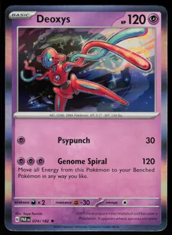 Deoxys 074/182 Rare Paradox Rift Pokemon Holo Near Mint - Image 1