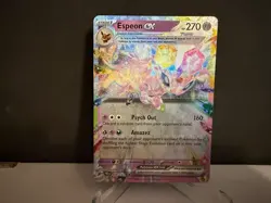 2025 Pokemon Espeon ex 034 Prismatic Evolutions Double Rare Holo Card NM+ - Image 1