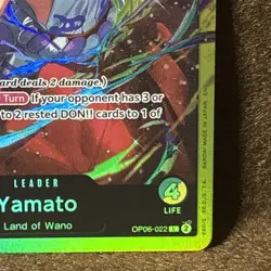 Yamato OP06-022 Leader Foil Alt Art 5000 Land of Wano- One Piece NM. - Image 4