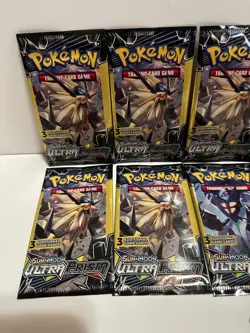 Pokemon Sun And Moon Ultra Prism 3-Card Dollar Store Pack Lot Of 13x Packs NEW - Image 2