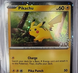 Pikachu 025/165 Holiday Calendar Promo Pokemon Card NM Holo - Image 2