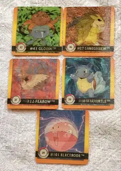 Set 9 Arbok Flareon Pokemon 3D-lenticular Card Vintage Nintendo Bandai Japanese - Image 4