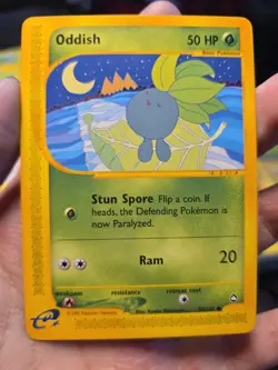 Pokemon Card Oddish 97/147 E-Series Aquapolis 2002 Near Mint - Image 1
