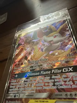 Pokemon TCG Braixen Charizard GX SM230 Black Star Promo Alt Art Holo Jumbo Card - Image 2