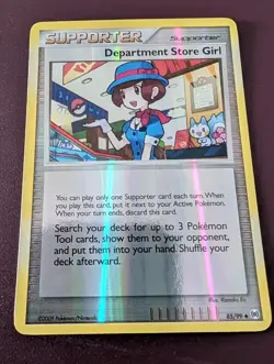 Pokemon TCG; Department Store Girl Reverse Holo Rare Card 85/99 Arceus 2009 - Image 1