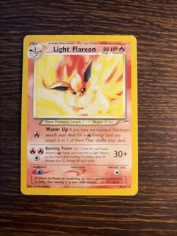 Pokemon TCG Light Flareon Neo Destiny Card 46/105 Unlimited Uncommon - Image 1