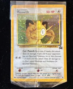 Meowth 10 Movie Holofoil Black Star Promo Pokemon TCG (in original plastic)￼ - Image 1