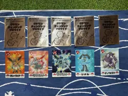Set 5 Glaceon Riolu Pokemon PIZZA-LA 3D-lenticular Card Vintage Nintendo Japan - Image 2