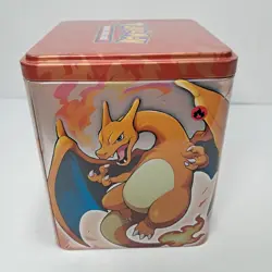2022 Pokemon Trading Card Game Fire Stacking Tin ONLY Empty Charizard - Image 5