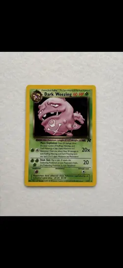 Dark Weezing 14/82 Vintage Pokemon card/ Team Rocket Holofoil (Rare) NM/LP - Image 1