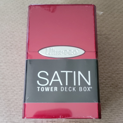 Ultra PRO Satin Tower Deck Box 100ct+ Standard Cards Red w/ Dice Compartment - Image 1