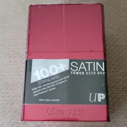 Ultra PRO Satin Tower Deck Box 100ct+ Standard Cards Red w/ Dice Compartment - Image 4