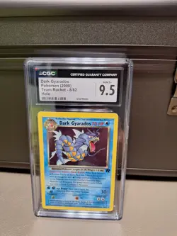CGC 9.5 MINT+ Dark Gyarados 2000 Team Rocket 8/82 Holo Pokemon Card - Image 1