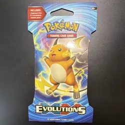 Pokemon TCG XY Evolutions Sealed Booster Pack 10 Cards English 2016 Raichu - Image 1