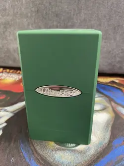 Ultra Pro Satin Tower Deck Box Forest Green 100+ MTG Pokemon TCG Used - Image 1