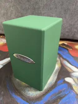 Ultra Pro Satin Tower Deck Box Forest Green 100+ MTG Pokemon TCG Used - Image 3