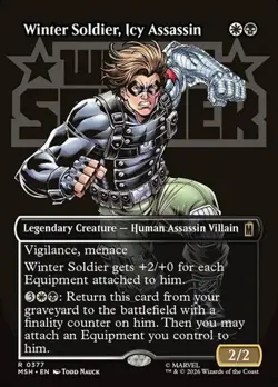 Winter Soldier, Icy Assassin - Foil Extended Art MSH NM MTG - Image 1