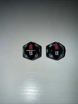 Lot (2) MTG Magic Marvel Super Heroes Oversized Spindown Life Counter D20 Die - Image 1