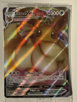 Pokemon TCG Eevee VMAX SWSH087 Shining Fates Black Star Promo Card NM Condition - Image 1