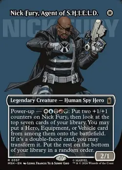 Nick Fury, Agent of S.H.I.E.L.D. (#357) - Foil Extended Art MSH NM MTG - Image 1