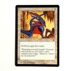 MTG Talon Sliver Tempest White Sliver Common First Strike NM-SP Magic Gathering - Image 1