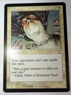 MTG Magic the Gathering Silence (302/429) Time Spiral Remastered LP - Retro - Image 1