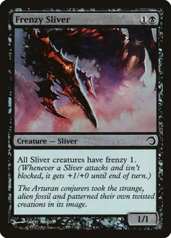 Foil - Frenzy Sliver - 6 / NM / English MTG - Image 1