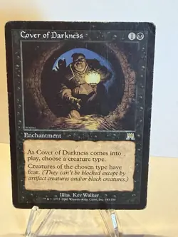 Magic The Gathering MTG - Enchantment 2002 - #133 Cover of Darkness - Image 1