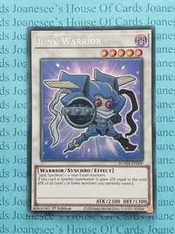 BLMM-EN009 Junk Warrior Yu-Gi-Oh Card 1st Edition Chibi Artwork New - Image 1