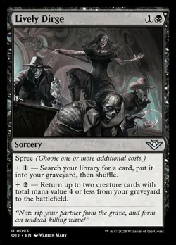 Lively Dirge - Foil NM-Mint Outlaws of Thunder Junction MTG - Image 1