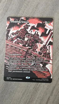 Doubling Season - Borderless Teenage Mutant Ninja Turtles MTG 0011 Non Foil - Image 1