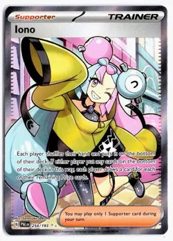 Iono 254/193 Ultra Rare Paldea Evolved Pokemon Holo NM - Image 1