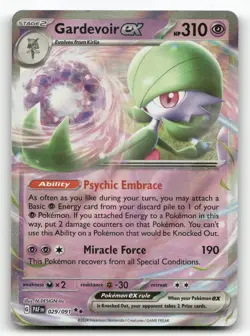 Gardevoir ex 029/091 Paldean Fates Pokemon Holo NM Double Rare - Image 1