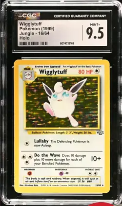 1999 Pokemon Jungle Wigglytuff 16/64 Holo CGC 9.5 MINT+ - Image 1