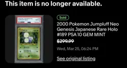 CGC 10 1999 Pokemon Jumpluff Neo Genesis #189 Holo Japanese PSA GEM Mint - Image 2