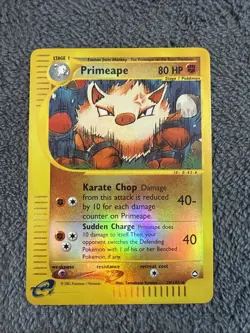 The Pokemon Company Primeape 029/147 Aquapolis Reverse Holo Rare 80 HP EN - Image 1