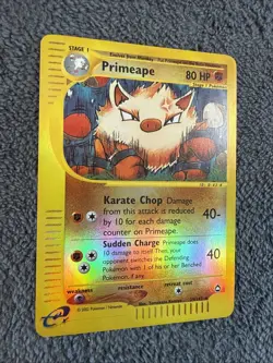 The Pokemon Company Primeape 029/147 Aquapolis Reverse Holo Rare 80 HP EN - Image 2