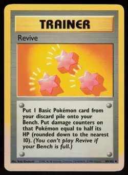 Revive 89/102 Uncommon Base Set Unlimited Pokemon LP - Image 1