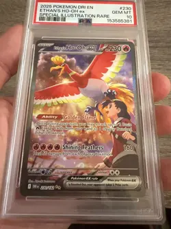 2025 POKEMON DRI EN-DESTINED RIVALS #230 ETHAN'S HO-OH EX PSA 10 - Image 3