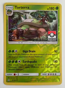 Torterra 9/156 Pokemon TCG SM Ultra Prism League Promo LP - Image 1