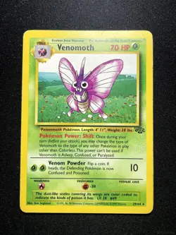 VENOMOTH 29/64 RARE JUNGLE POKEMON UNLIMITED - Image 1