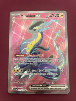 Pokemon TCG Miraidon EX Scarlet & Violet Holo Ultra Rare Full Art 227/198 NM - Image 1