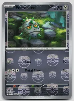 Ferroseed (Master Ball Pattern) 068/086 White Flare Holo Pokemon NM - Image 1