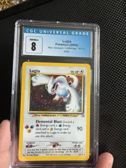 Nintendo Pokemon TCG Lugia 9/111 Neo Genesis Holo CGC 8 2000 Unlimited EN - Image 1